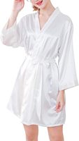 Broderie mariée Robes de demoiselle d'honneur soie Robe de mariée Robe de chambre Kimono femmes Satin fête peignoir chemise de nuit vêtements de nuit