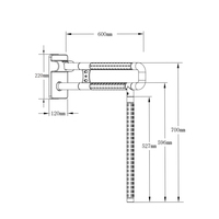 Barre d'appui de toilette à fixation au sol / Main courante de sécurité antidérapante pour salle de bain accessible aux personnes âgées / Barres d'appui escamotables