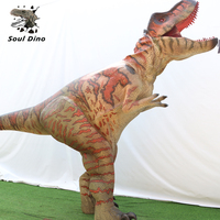 Costume de marche de dinosaure léger adulte personnalisé Zigong avec peau vive et véritable rugissement