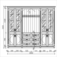 Buffet en bois blanc de style américain multifonctionnel et populaire avec armoires combinées pour usage domestique
