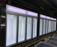 Réfrigérateur à 4 portes en verre Subzero avec affichage LED