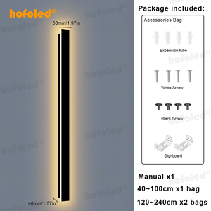 Lampada da Parete Lineare Lunga Hofoled <span class=keywords><strong>per</strong></span> Esterni e Interni, Illuminazione da Giardino, Applique Moderna a LED Dimmerabile 6CCT <span class=keywords><strong>per</strong></span> Casa - Product Image 6