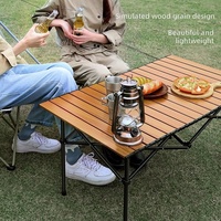 Table pliante en acier au carbone pour l'extérieur, ensemble table et chaises portables ultralégères, table de camping, table de pique-nique, table enroulable, équipement de mobilier d'extérieur