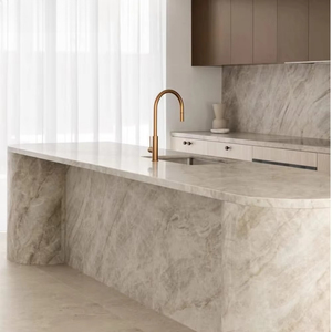 Dalles de marbre en quartzite Taj Mahal de qualité supérieure, îlot de cuisine, comptoir de salon, table centrale en pierre de luxe personnalisable, villa - Product Image 5