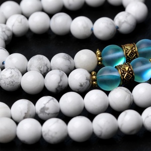 <span class=keywords><strong>Rosario</strong></span> Islamico con Nappa, Tasbih Musulmano, Misbaha in Pietra Naturale Howlite 8MM, 99 Grani di Preghiera, Regalo per Donne, Festa di Matrimonio - Product Image 5
