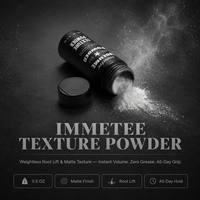 Poudre volumisante Immetee 15g, fini mat, volume instantané, poudre coiffante pour hommes, marque privée