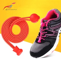 Lacets élastiques réfléchissants pour enfants, système de verrouillage rond en plastique, sans cravate, pour chaussures, avec Clip, 40 pouces