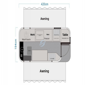 รถเข็นขายไอศกรีมไฟฟ้าขนาด 4.2 ม. รถขายขนมขบเคี้ยวเคลื่อนที่บนถนน รถบรรทุกขายไอศกรีมเคลื่อนที่พร้อมอุปกรณ์ครบครัน - Product Image 2