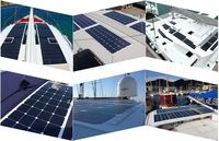 Panneaux solaires flexibles demi-cellules PERC 400W (4 pièces de 100W chacun) avec contrôleur de charge 30A pour maison/voiture/camping/bateau - Haute efficacité
