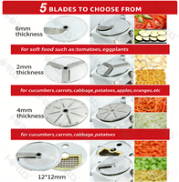 Coupe-légumes électrique manuel Machine à couper les pommes de terre/concombres/carottes Prix de la machine coupe-légumes