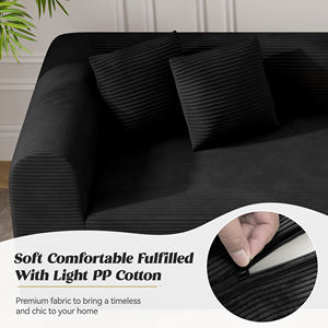 Juego de Sofás Seccionales Modulares Extensibles y Convertibles, Sofá Cama Moderno con Cubierta de Terciopelo, Función de Masaje Plegable, Asiento Profundo de Esponja - Product Image 4