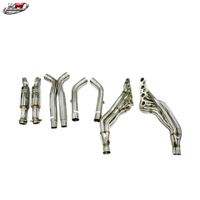 Colector de escape cepillado con soldaduras doradas para Mercedes-Benz C63 AMG 2008+