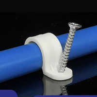 Clips de tuyau en plastique de couleur noire blanche directe d'usine Clip en PVC 20mm