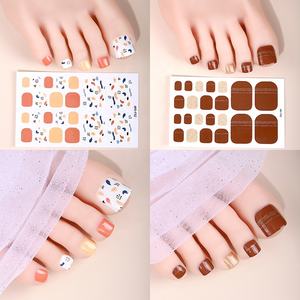 Lot de 24 ongles d'orteil colorés, couverture complète, couche de finition UV, faux ongles en gel, ensembles de conseils d'<span class=keywords><strong>art</strong></span> des pieds <span class=keywords><strong>pour</strong></span> femmes, adolescentes et filles - Product Image 5