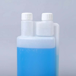 Flacone Dosatore 250ml+25ml a Doppia Camera, Bottiglie per Olio Combustibile in HDPE Colore Naturale, Dispenser a Doppio Collo per Fertilizzante Liquido - Product Image 2