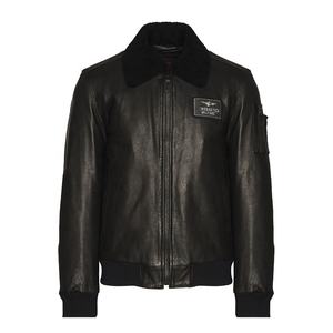 แจ็กเก็ตหนังแกะนักบินสำหรับผู้ชายเสื้อโค้ทหนังแท้สำหรับผู้ชายลำลองแบบสมาร์ทแบรนด์อิตาลีออกแบบได้ตามต้องการ - Product Image 1