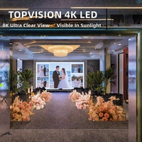 Écran LED TOPvision pour intérieur, mur vidéo couleur, garantie 2 ans, résolution 4K/8K, prise en charge HDR10, lisible en plein soleil, haute luminosité