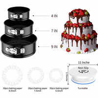 489 Stück Stahl kuchen Dekorieren Düsen Set DIY Backen Too Turntable Cupcakes Icing Rotierende Stand Box Neue Geburtstags torte Ergänzungen