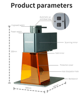 Machine de marquage laser à fibre de haute précision pour le codage de logos sur métal et plastique et l'utilisation industrielle en production par lots