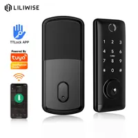 Liliwise-cerrojo de cerrojo inteligente para entrada al aire libre, mango Digital sin dispositivo de cierre, con aplicación Tuya TTLOCK, con Alexa y Google Home