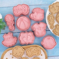 Moules de presse en plastique en forme de dessin animé 3D personnalisés pour la cuisson des enfants, ensemble d'emporte-pièces pour la fabrication de biscuits et de gâteaux sur le thème des bébés