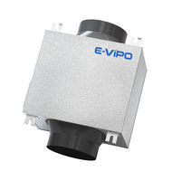 Conduit central intelligent Système de ventilation domestique VMC Pièces CVC à économie d'énergie Évent flexible en forme de rectangle pour salle à manger Contemporain