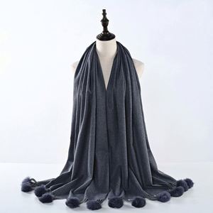 Winter Pashmina Wool Long Multifunction Fashion Solid Color Tassel Shawl Women's Scarf and <b>Wraps</b> - Product Image 5