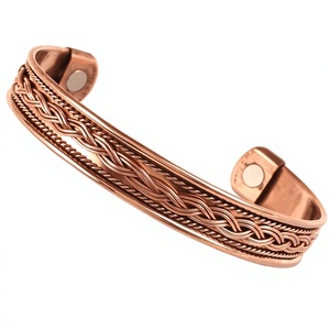 Viking Style Unisex Brass Bangle Cuff <b>Bracelet</b> Vintage Gold Plated Fashion Jewelry Hammered Design <b>Healing</b> Geometric - Product Image 1