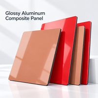 Panneau composite en aluminium blanc nacré brillant 4 mm, plaque ACP pour panneaux muraux de salle d'exposition