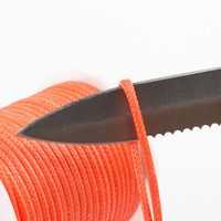 Orange personnalisable sur colle ronde 5mm simple tresse pour tente de traction électrique corde en fibre UHMWPE