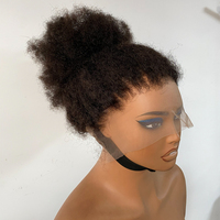 Perruque Chaude de Fournisseur 360 Cheveux Humains Lace Front Afro Cuticule Alignée Brute Perruques 100% Cheveux Naturels Afro Crépus Perruque de Cheveux Humains