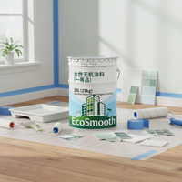 Peinture murale inorganique silicatée haute performance, couleur personnalisée, lavable, revêtement intérieur pour bâtiments, classe incombustible 0,3 MPa