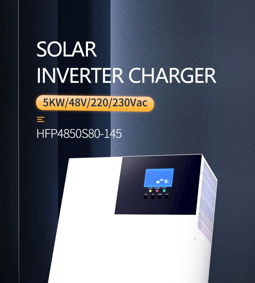 Solar-Wechselrichter, 5 kW, Heim-USV-Wechselrichter, einphasiger reiner Sinus-Hybrid-On-Off-Grid-Wechselrichter für Solarstromanlage