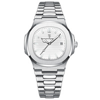 Nouvelle Montre de Luxe POEDAGAR 613, Étanche, Mouvement Quartz, Lumineuse, en Acier Inoxydable et Cuir, Montre-Bracelet Masculine Idéale pour les Affaires