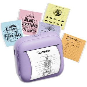 Mini imprimante thermique <span class=keywords><strong>de</strong></span> poche USB en plastique pour photos et reçus, 57 mm, noir et blanc, portable, <span class=keywords><strong>sans</strong></span> encre, alimentée par batterie - Product Image 6