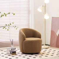 Fauteuil pivotant ergonomique, doux et confortable, pivotant à 360 degrés, fauteuil rond à accoudoirs pour salon