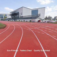 Piste synthétique poreuse pour complexe sportif, homologuée IAAF avec marquage professionnel pour le campus des Philippines