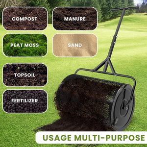 <span class=keywords><strong>Épandeur</strong></span>s pour <span class=keywords><strong>pelouse</strong></span> et jardin <span class=keywords><strong>Épandeur</strong></span> à compost <span class=keywords><strong>Épandeur</strong></span> de tourbe et de mousse avec rouleau métallique antirouille pour la terre végétale et le paillis à Sp - Product Image 5