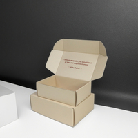 Boîtes d'expédition personnalisées en carton ondulé beige avec dorure à chaud pour petites entreprises