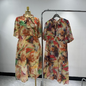 Robe élégante et décontractée pour femme, nouvelle collection 2026, coupe ajustée, dentelle à motifs géométriques, respirante pour l'été et le printemps, vente <span class=keywords><strong>en</strong></span> gros à bas prix - Product Image 1