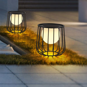 Luz de poste solar del anochecer al amanecer, lámpara de Pilar, Bola de jaula para decoraciones de camino de jardín, balcón, Patio, <span class=keywords><strong>terraza</strong></span>, farol superior de poste - Product Image 2