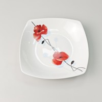 Ensemble de vaisselle en céramique à motifs floraux exquis, 16 pièces, bol, assiette, tasse en porcelaine avec décor fantaisie