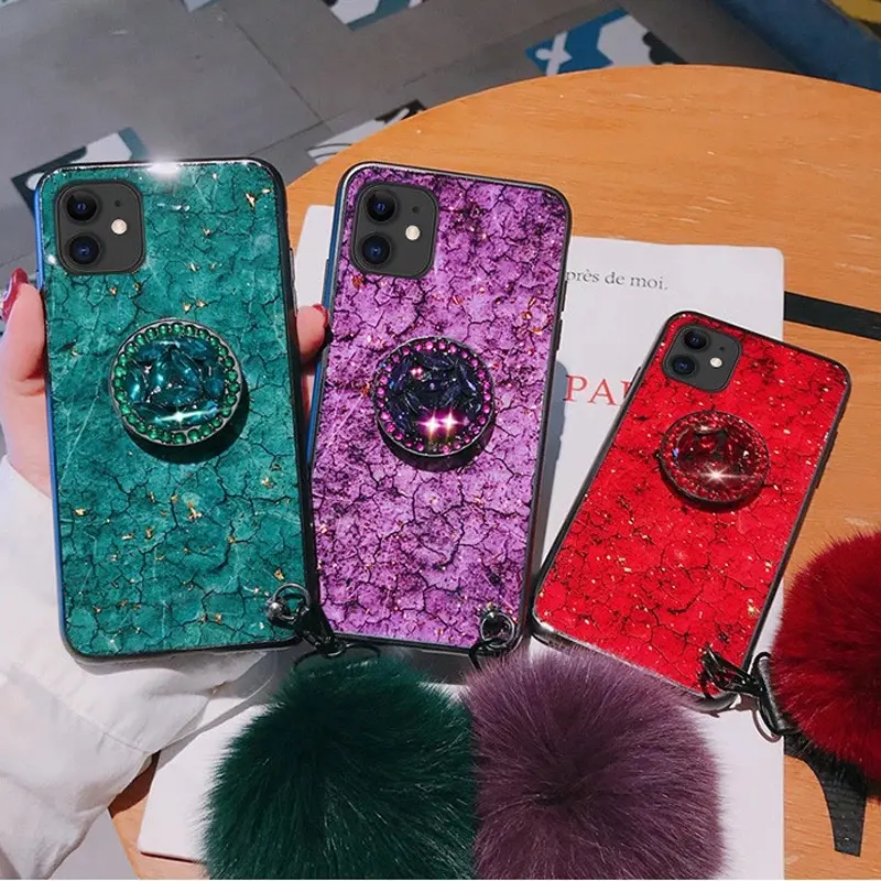 เคสโทรศัพท์ลายหินอ่อนแวววาวพร้อมเลื่อม,เคสสำหรับ Samsung Galaxy A02S S10E S10 S9 S8 Plus Note 8 9 10 Pro A9 2018 A7 M21 A52