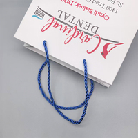 Sacs fourre-tout en papier kraft écologiques et recyclables avec logo personnalisé, pelliculage brillant, vente en gros, sacs de courses pour cliniques dentaires et commerce de détail