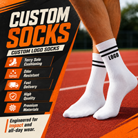 Chaussettes de sport personnalisées rayées, résistantes à l'usure, respirantes, pour hommes et femmes, chaussettes de course personnalisées avec logo