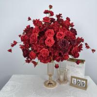 DKB Grande Boule Florale Artificielle en Soie Personnalisée pour Centre de Table de Mariage, Décorations de Table TKA