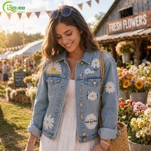 New Eco-Friendly PVC Iron-On Embroidered Patch Fresh White Daisy Patches for Clothes Backpacks Hats Decoration - Product Image 3