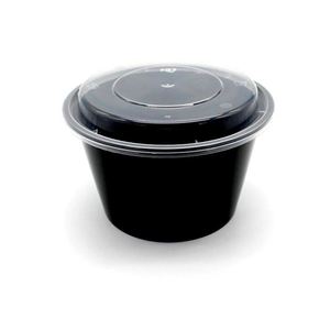 Boîte alimentaire jetable avec couvercle, 24 oz, en plastique transparent, compatible micro-ondes, en polypropylène - Product Image 2