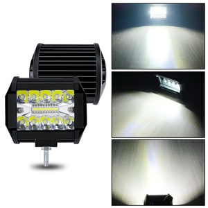 XOVY Wholesale Offroad Cars White Amber 3 Inch 60w <b>Strobe</b> Flash <b>Light</b> Spot Flood Combo Led Work <b>Light</b> Bar - Product Image 2