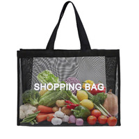 Sac fourre-tout en polyester à bandoulière avec impression de logo personnalisé et motif lettres, idéal pour le marché, les courses, les cadeaux ou la plage